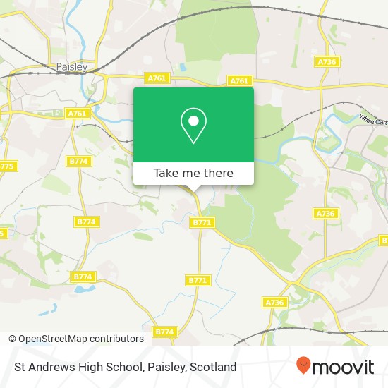 St Andrews High School, Paisley map