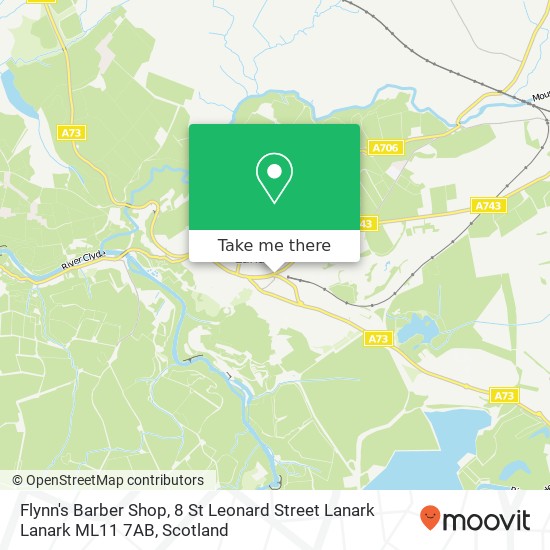 Flynn's Barber Shop, 8 St Leonard Street Lanark Lanark ML11 7AB map