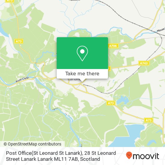 Post Office(St Leonard St Lanark), 28 St Leonard Street Lanark Lanark ML11 7AB map