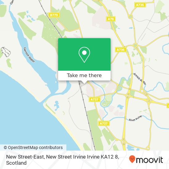 New Street-East, New Street Irvine Irvine KA12 8 map