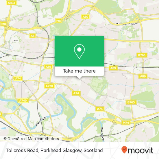 Tollcross Road, Parkhead Glasgow map