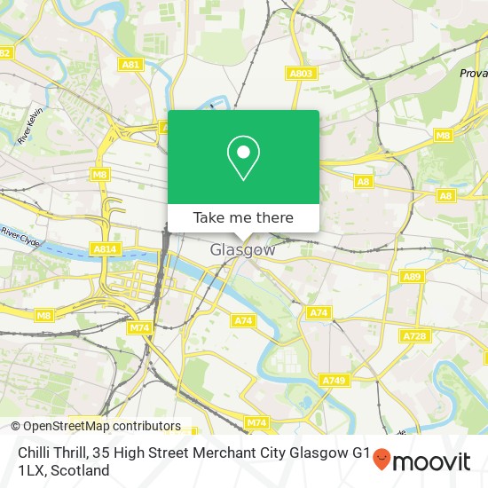 Chilli Thrill, 35 High Street Merchant City Glasgow G1 1LX map