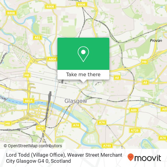 Lord Todd (Village Office), Weaver Street Merchant City Glasgow G4 0 map