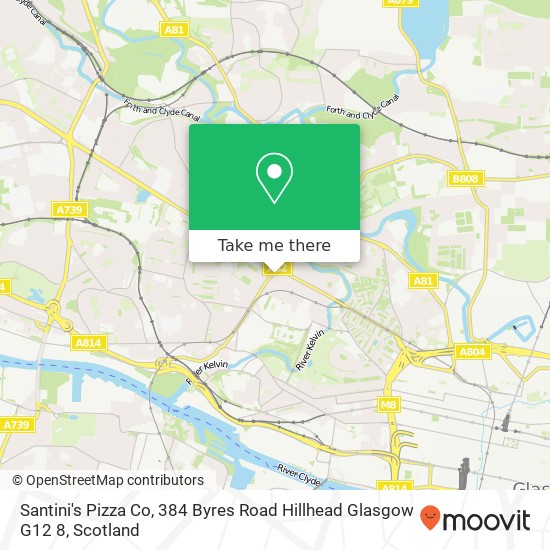 Santini's Pizza Co, 384 Byres Road Hillhead Glasgow G12 8 map