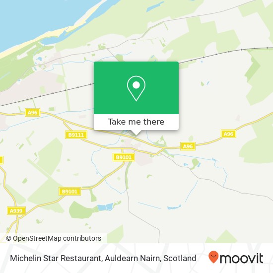 Michelin Star Restaurant, Auldearn Nairn map