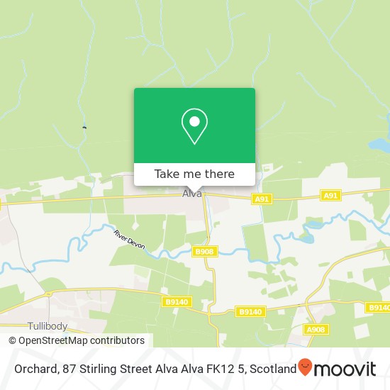 Orchard, 87 Stirling Street Alva Alva FK12 5 map