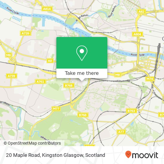 20 Maple Road, Kingston Glasgow map