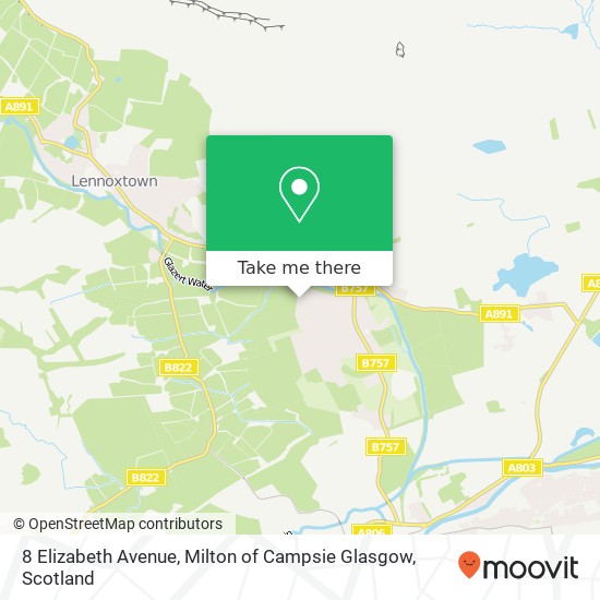 8 Elizabeth Avenue, Milton of Campsie Glasgow map