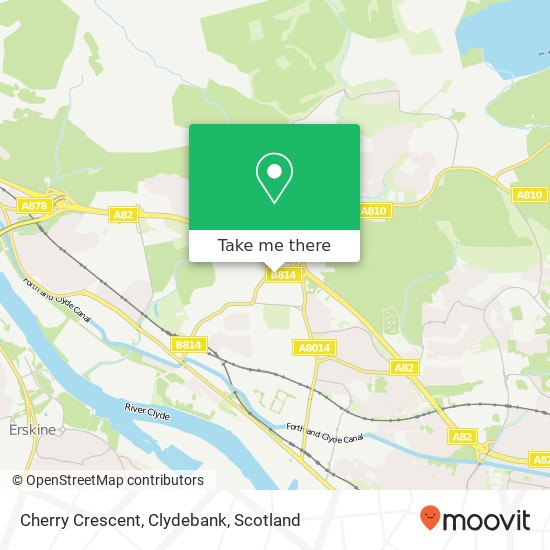 Cherry Crescent, Clydebank map