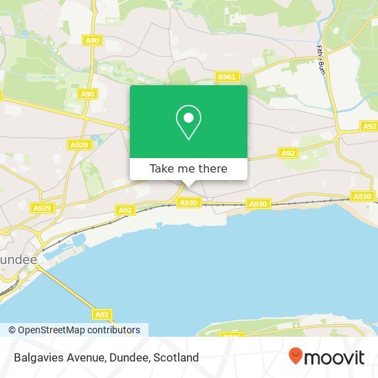 Balgavies Avenue, Dundee map