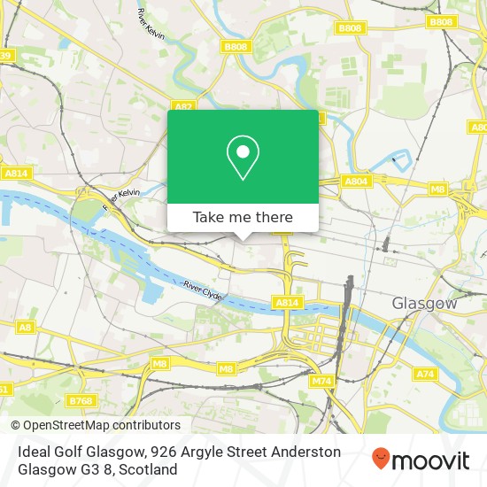 Ideal Golf Glasgow, 926 Argyle Street Anderston Glasgow G3 8 map