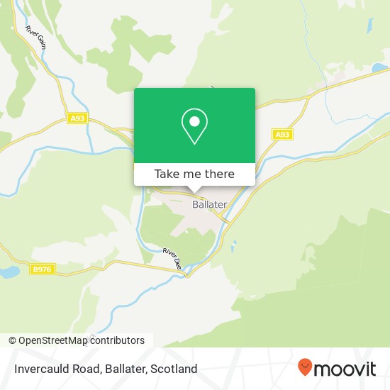 Invercauld Road, Ballater map