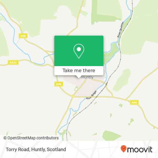 Torry Road, Huntly map