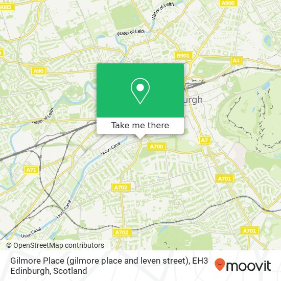 Gilmore Place (gilmore place and leven street), EH3 Edinburgh map