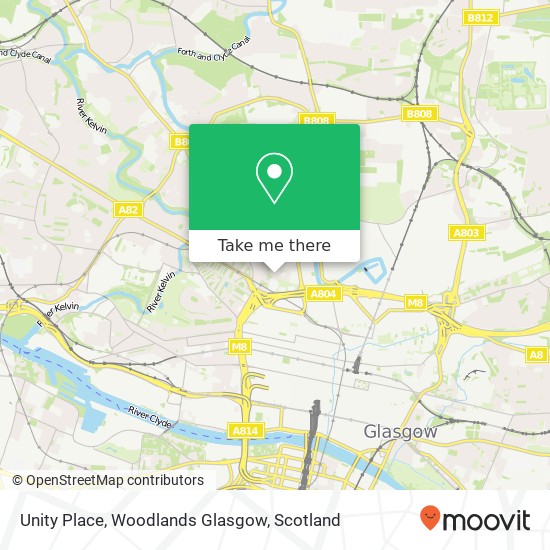 Unity Place, Woodlands Glasgow map