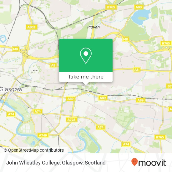 John Wheatley College, Glasgow map