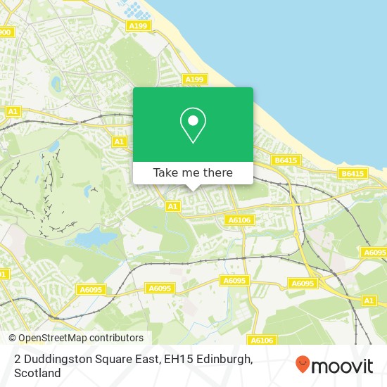 2 Duddingston Square East, EH15 Edinburgh map