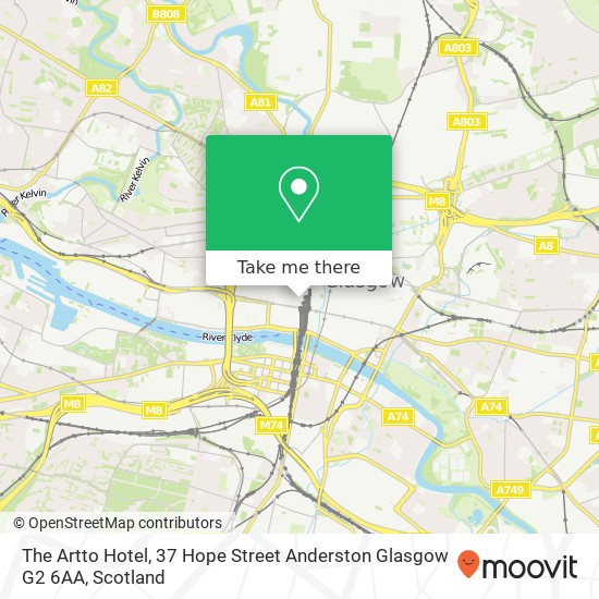 The Artto Hotel, 37 Hope Street Anderston Glasgow G2 6AA map