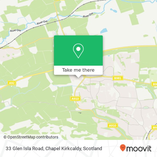 33 Glen Isla Road, Chapel Kirkcaldy map