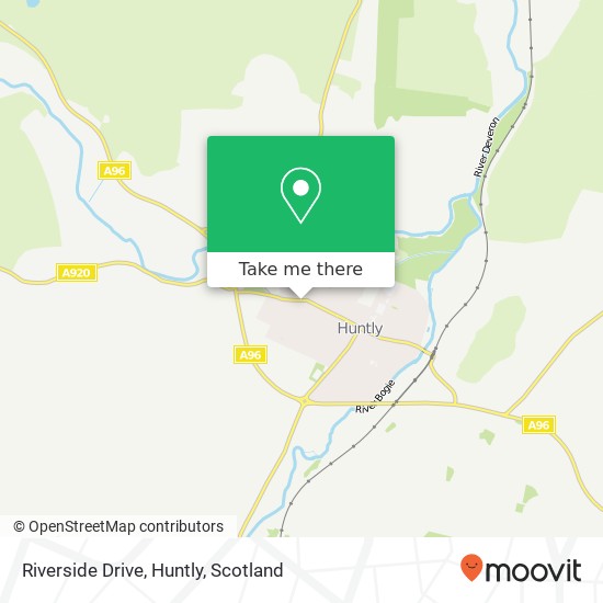 Riverside Drive, Huntly map