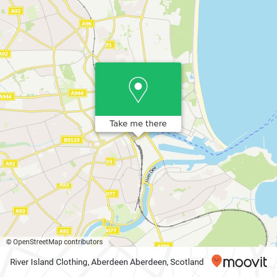 River Island Clothing, Aberdeen Aberdeen map
