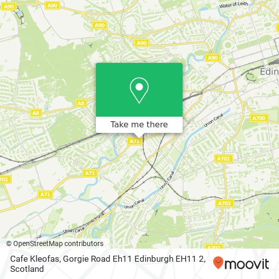 Cafe Kleofas, Gorgie Road Eh11 Edinburgh EH11 2 map