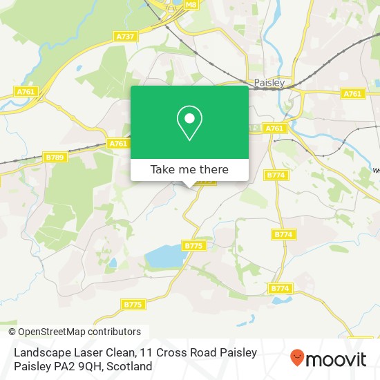 Landscape Laser Clean, 11 Cross Road Paisley Paisley PA2 9QH map