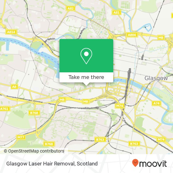 Glasgow Laser Hair Removal, 21 Rutland Place Glasgow map