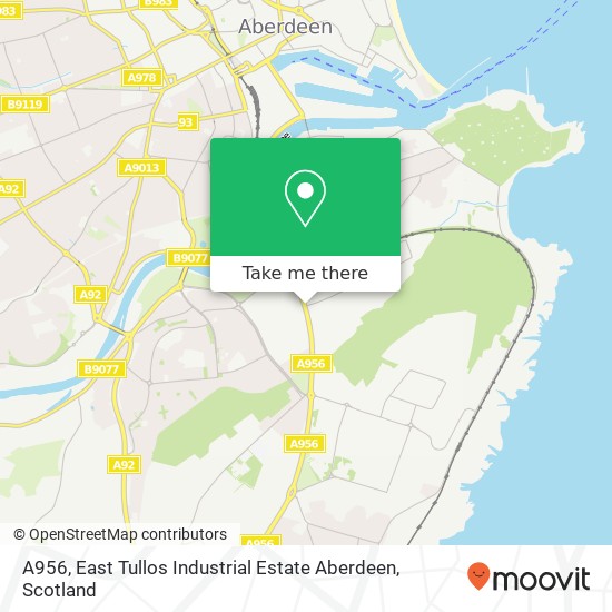 A956, East Tullos Industrial Estate Aberdeen map