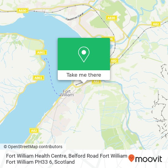 Fort William Health Centre, Belford Road Fort William Fort William PH33 6 map