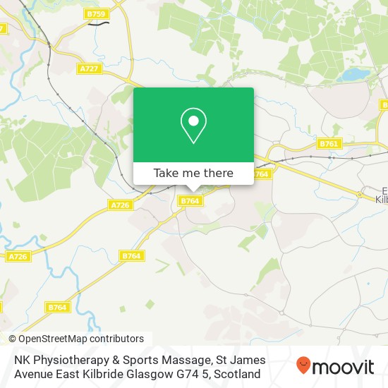 NK Physiotherapy & Sports Massage, St James Avenue East Kilbride Glasgow G74 5 map