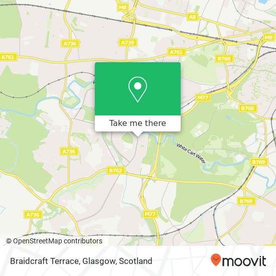 Braidcraft Terrace, Glasgow map
