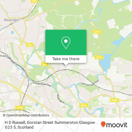 H D Russell, Gorstan Street Summerston Glasgow G23 5 map