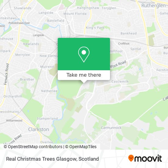 Real Christmas Trees Glasgow map