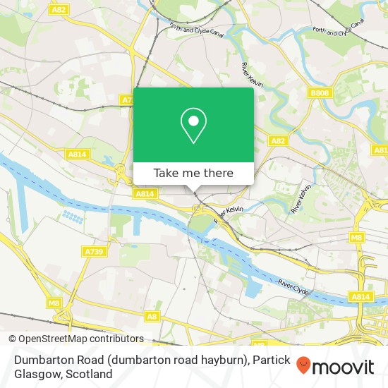 Dumbarton Road (dumbarton road hayburn), Partick Glasgow map