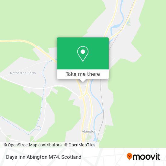 Days Inn Abington M74 map