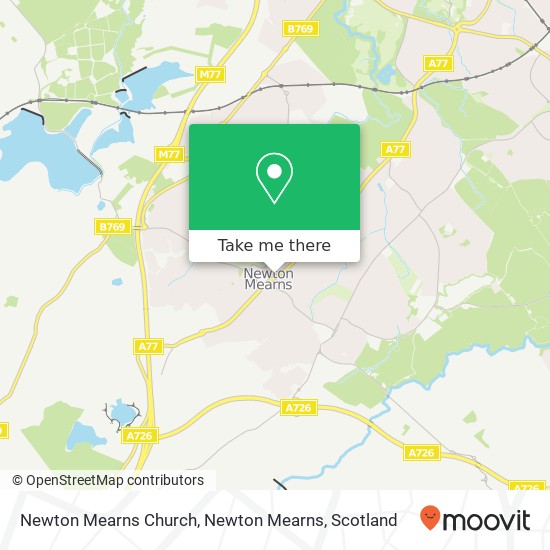 Newton Mearns Church, Newton Mearns map