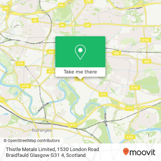 Thistle Metals Limited, 1530 London Road Braidfauld Glasgow G31 4 map