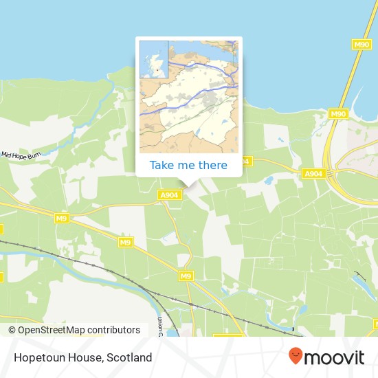 Hopetoun House map