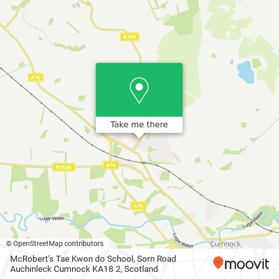 McRobert's Tae Kwon do School, Sorn Road Auchinleck Cumnock KA18 2 map