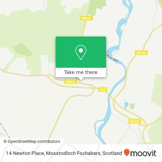 14 Newton Place, Mosstodloch Fochabers map