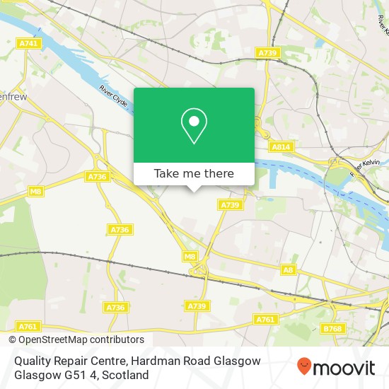 Quality Repair Centre, Hardman Road Glasgow Glasgow G51 4 map