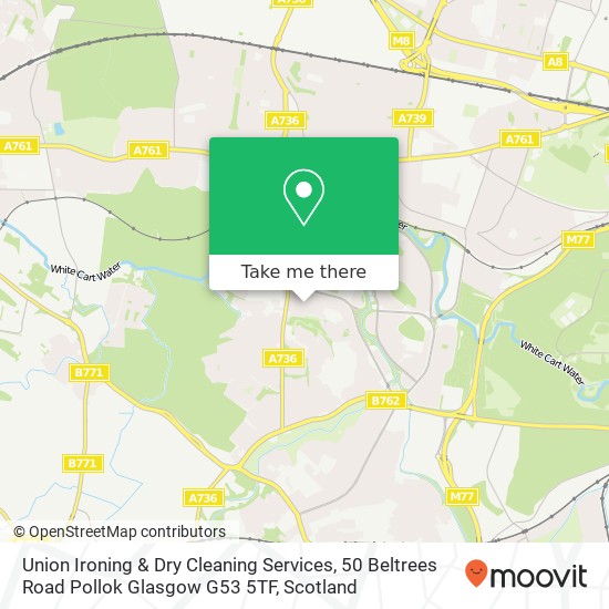 Union Ironing & Dry Cleaning Services, 50 Beltrees Road Pollok Glasgow G53 5TF map