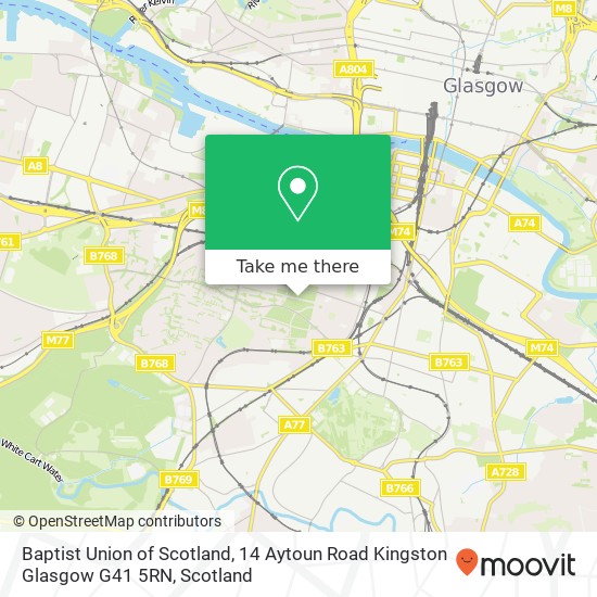 Baptist Union of Scotland, 14 Aytoun Road Kingston Glasgow G41 5RN map