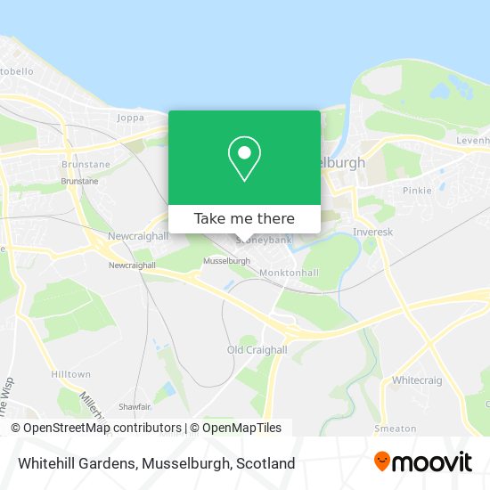 Whitehill Gardens, Musselburgh map