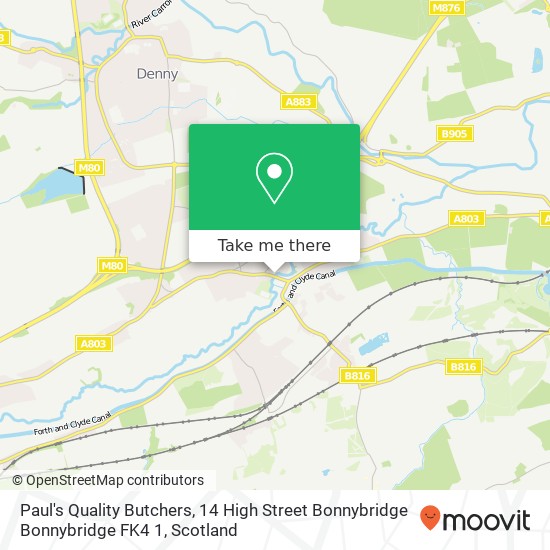 Paul's Quality Butchers, 14 High Street Bonnybridge Bonnybridge FK4 1 map