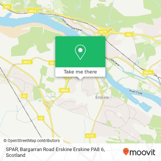 SPAR, Bargarran Road Erskine Erskine PA8 6 map