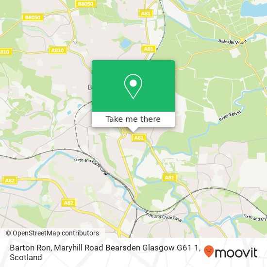 Barton Ron, Maryhill Road Bearsden Glasgow G61 1 map