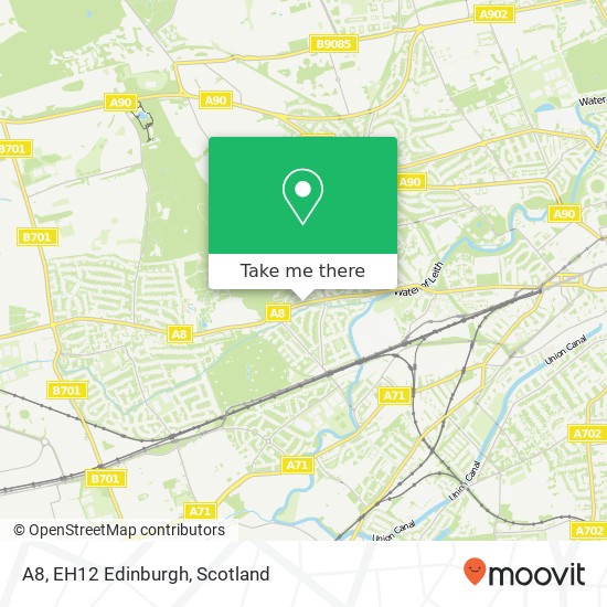 A8, EH12 Edinburgh map