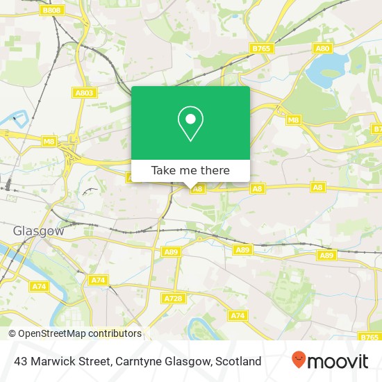 43 Marwick Street, Carntyne Glasgow map